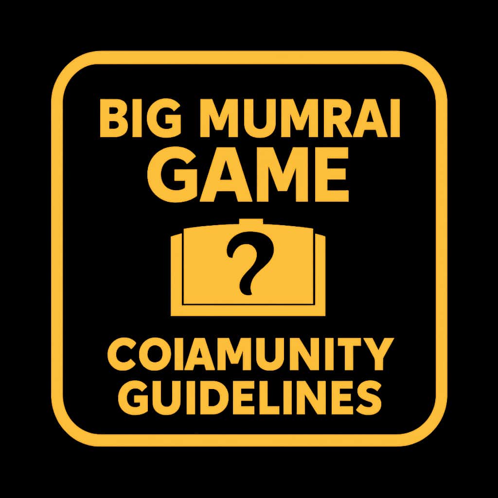 A badge representing the Big Mumbai Game Community Guidelines.