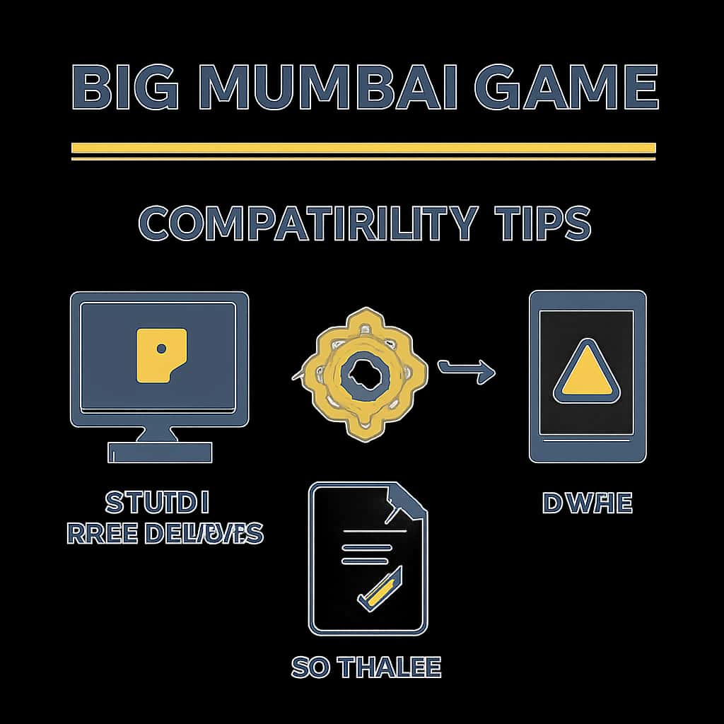 Diagram illustrating device compatibility tips for Big Mumbai Game.