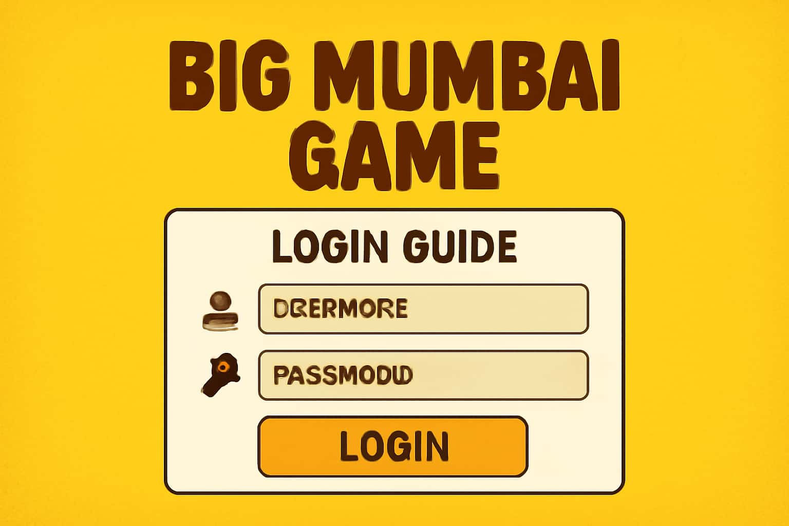 A high-tech informational scene about Big Mumbai Game login process.