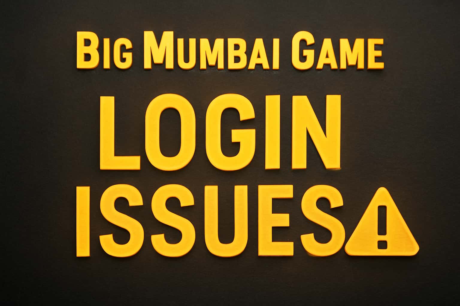 A neutral scene illustrating common login issues faced by users of the Big Mumbai Game.