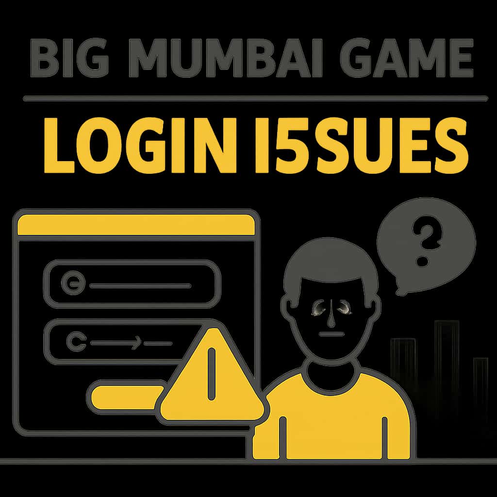 Diagram illustrating troubleshooting steps for Big Mumbai Game login issues.